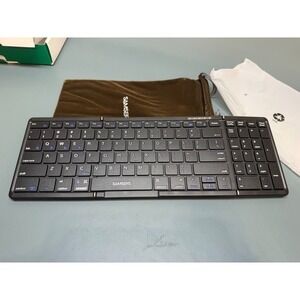 Samsers KF06 Full-size Folding Wireless Keyboard Bluetooth Triple-fold Black‎